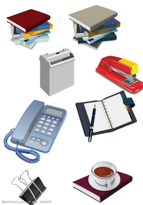 辦公用品矢量素材圖片 提升辦公設計與效率的必備資源
